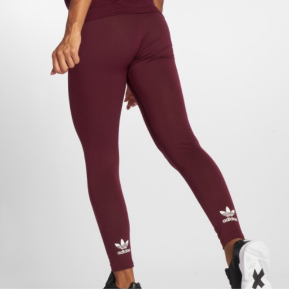 adidas Burgundy Leggings